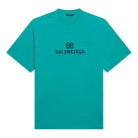 Mosaik-Logo BB-Alphabet, lockere Passform, Distressed-Optik, Kurzarm, Unisex, Blau 651795TKVF53660