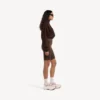 Nahtlose Techwear-Radsportshorts für Damen in Mokka Nahtlose Techwear-Radsportshorts für Damen in Mokka
