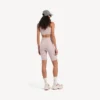 Nahtlose Techwear-Radsportshorts für Damen in Nude