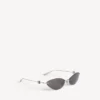 Nano Cat Damen-Sonnenbrille in Silber Nano Cat Damen-Sonnenbrille in Silber