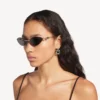 Nano Cat Damen-Sonnenbrille in Silber Nano Cat Damen-Sonnenbrille in Silber