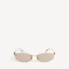 Nano-D-Frame-Sonnenbrille für Damen in Hellgold