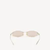 Nano-D-Frame-Sonnenbrille für Damen in Hellgold