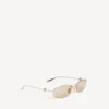 Nano-D-Frame-Sonnenbrille für Damen in Hellgold