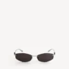 Nano-D-Frame-Sonnenbrille für Damen in Silber
