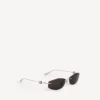 Nano-D-Frame-Sonnenbrille für Damen in Silber