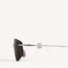 Nano-D-Frame-Sonnenbrille für Damen in Silber
