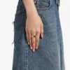 Nano-Mini-Gliederring für Damen in glänzendem Gold