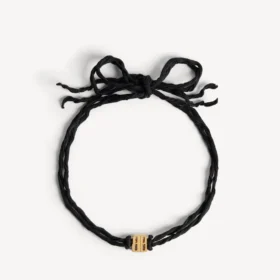 Nano-Ribbon-BB-Choker für Damen in Schwarz/Glänzendem Gold