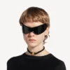 Nano-Ribbon-BB-Choker für Damen in Schwarz/Glänzendem Gold Nano-Ribbon-BB-Choker für Damen in Schwarz/Glänzendem Gold