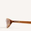 Neo Round Sonnenbrille in blond gestreiftem Havanna