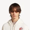 Neo Round Sonnenbrille in blond gestreiftem Havanna