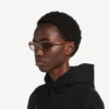 Neo Round Sonnenbrille in blond gestreiftem Havanna