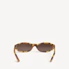 Neo-Sonnenbrille in runder Form mit gepunktetem Havanna-Muster