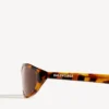 Neo-Sonnenbrille in runder Form mit gepunktetem Havanna-Muster