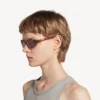 Neo-Sonnenbrille in runder Form mit gepunktetem Havanna-Muster