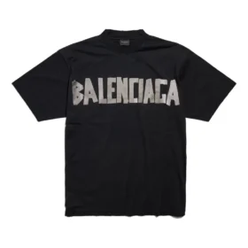 Neues Tape Type T-Shirt im mittleren Fit „Schwarz“ 739784TQVQ81073