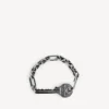 „Neverlost“-Armband für Herren in Antiksilber