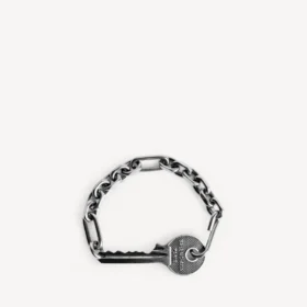 „Neverlost“-Armband für Herren in Antiksilber
