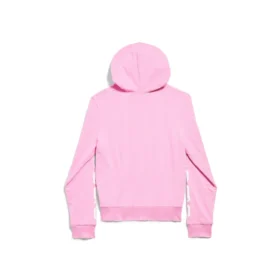 Nologo-Hoodie mit Reißverschluss, schmale Passform „Light Pink White“ 788243TQVK55708