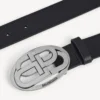 Ovaler BB-Gürtel für Herren in Schwarz