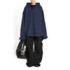 Overshirt mit Kapuze und Karomuster „Blue Navy“ 720109TNM354202