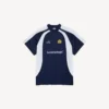 Oversize-Fußball-T-Shirt für Herren in Marineblau Oversize-Fußball-T-Shirt für Herren in Marineblau