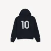 Oversize-Hoodie mit Reißverschluss für Herren in Schwarz Oversize-Hoodie mit Reißverschluss für Herren in Schwarz
