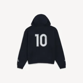 Oversize-Hoodie mit Reißverschluss für Herren in Schwarz