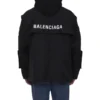 Oversize-Parka aus Funktionsstoff mit Jersey-Einsatz „Schwarz“ 746450TOO321000