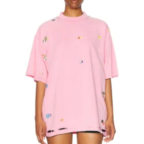 Oversize-T-Shirt „Faded Dirty Pink“ 787349TRVS49568