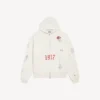 Oversized-Hoodie mit Reißverschluss für Herren in Creme Oversized-Hoodie mit Reißverschluss für Herren in Creme