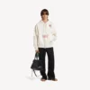 Oversized-Hoodie mit Reißverschluss für Herren in Creme Oversized-Hoodie mit Reißverschluss für Herren in Creme