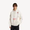 Oversized-Hoodie mit Reißverschluss für Herren in Creme Oversized-Hoodie mit Reißverschluss für Herren in Creme