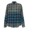 Oversized-Langarmhemd aus Flanell mit Karomuster „Blue Red“ 715030TMM116305