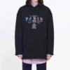 Paris Flag Velvet Unisex Schwarz 594576TGV491000