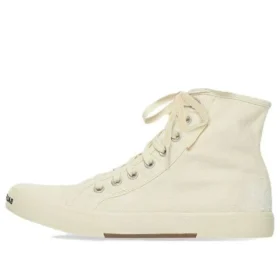 Paris High-Top-Sneaker „Weiße, aufgeraute Baumwolle und weiße Sohle“ 688752W3RC49090