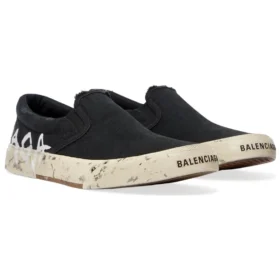 Paris Low-Top-Slip-On-Schuhe „Washed Black Cotton“ 710297W3RR51099