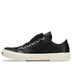 Paris Low-Top-Sneaker „Black Leather and White Rubber“ 688757W3RCB1090