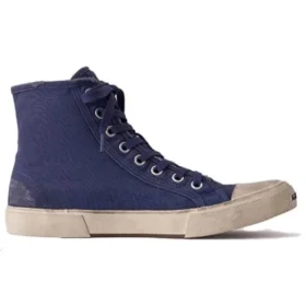 Paris Low-Top-Sneaker „Indigo Destroyed Cotton und White Rubber“ 688752W3RC14990
