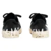 Paris Low-Top-Sneaker „Schwarze, zerrissene Baumwolle und weißer Gummi mit Graffiti“ 688754W3RR51099