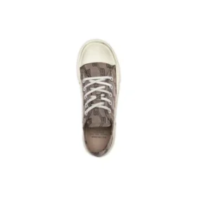 Paris Low-Top-Sneaker „Tan Allover Logo Cotton and White Rubber“ 688754W3RQ22298