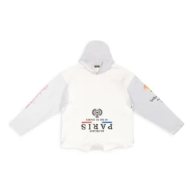 Paris Upside Down Hoodie Oversized „White“ 698156TMVD19000