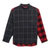 Patchwork-Karo-Flanellhemd „Red Black“ 647364TJM136167