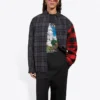 Patchwork-Karo-Flanellhemd „Red Black“ 647364TJM136167
