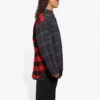Patchwork-Karo-Flanellhemd „Red Black“ 647364TJM136167
