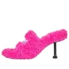 Pelzbesetzte High Heels mit 80-mm-Absatz „Pink“ 656632W2DO15096