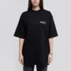 Political Campaign T-Shirt, große Größe, kurzärmelig, schwarz 620941TIV521070