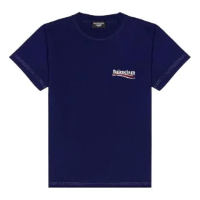 Political Campaign T-Shirt, mittlere Passform „Pacific Blue White“ 620967TKVJ11195