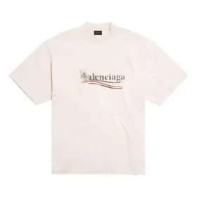 Politisches Stencil-T-Shirt „White Black“ 764235TQVI59784